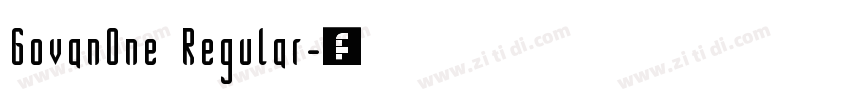 GovanOne Regular字体转换